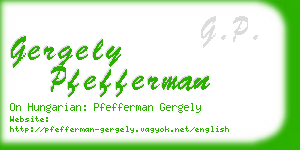 gergely pfefferman business card